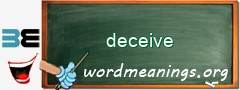 WordMeaning blackboard for deceive